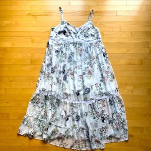 Torrid white floral maxi dress